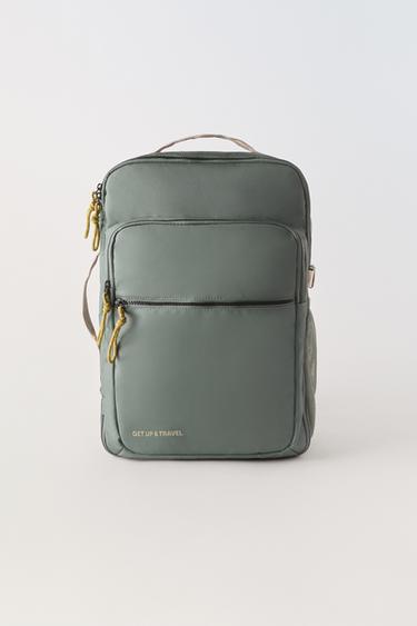 MOCHILA VIAJE - Verde de Zara - Imagen 0