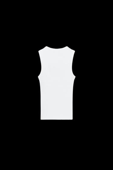 EMBROIDERED SLOGAN TOP - White by Zara
