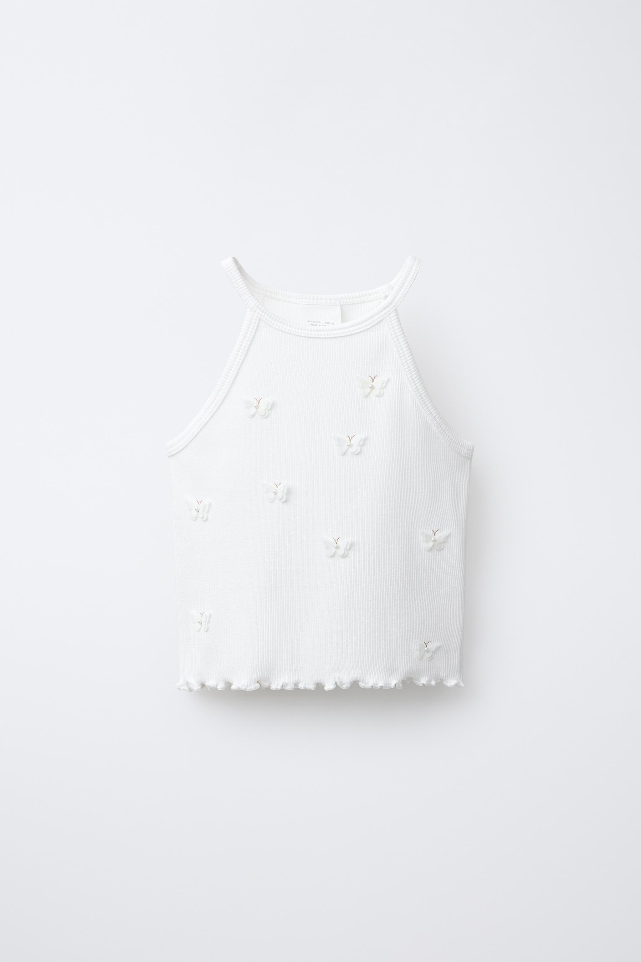 ZARA リブ編み刺繍Tシャツ 4770/180 04770180250-p.jpg?ts=