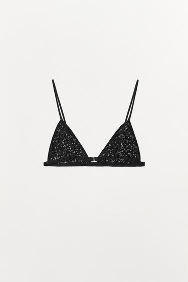 STRUCTURED TRIANGLE BRA - Black by Zara - Image 3