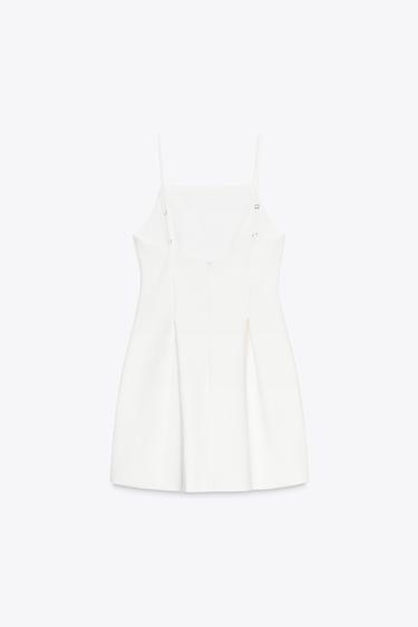 ROBE COURTE À BRETELLES - Blanc de Zara - Image 5