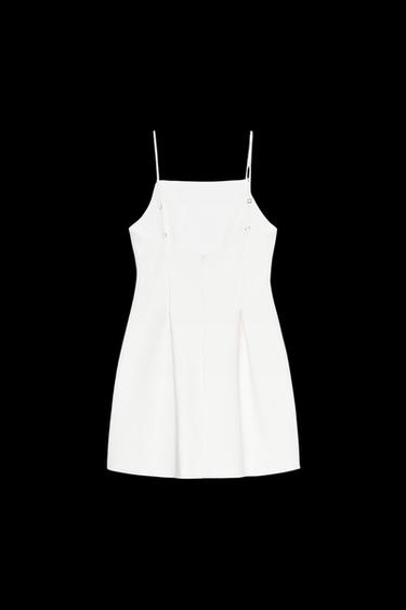 Zara STRAPPY SHORT DRESS - White