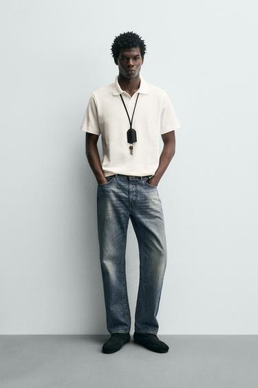 REGULAR FIT POLO SHIRT - Ecru by Zara