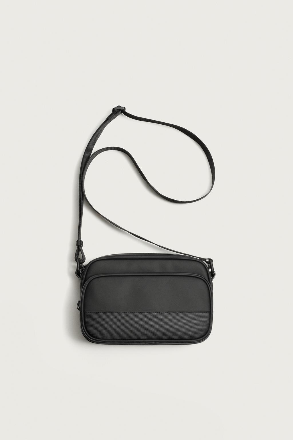 Rubberized Crossbody Bag — Men's