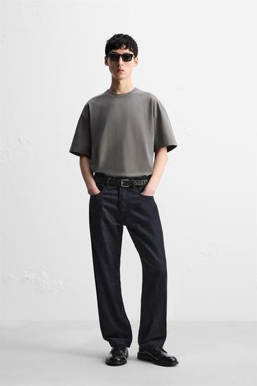 Zara 基本款重型T恤 - 煤灰色