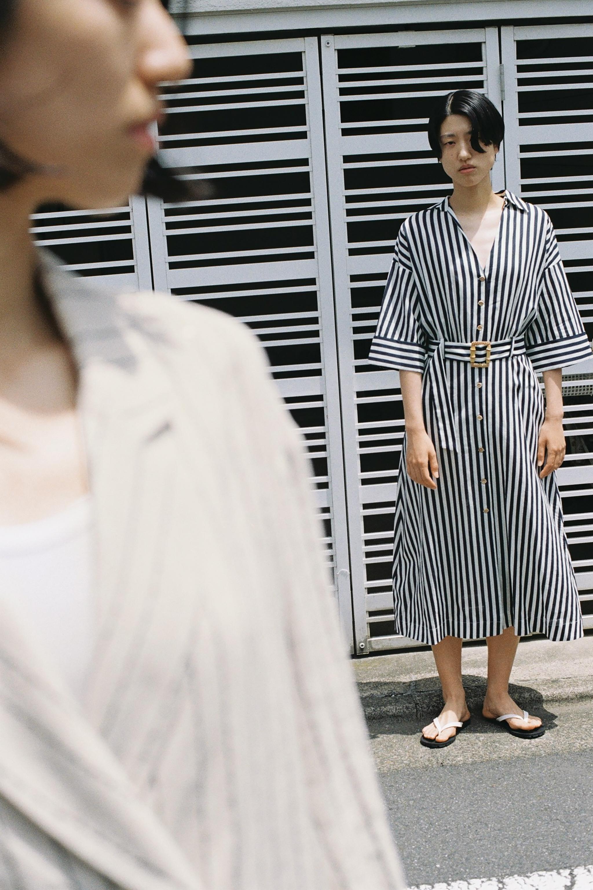 [MARNI] Striped Midi One Piece ストライプ ミディ ワンピース MidiUmi (ミディウミ) ストライプワンピース