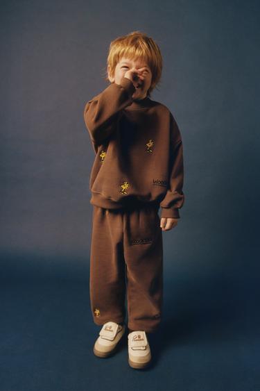 PANTALÓN FELPA WOODSTOCK SNOOPY PEANUTS™ - Marrón de Zara