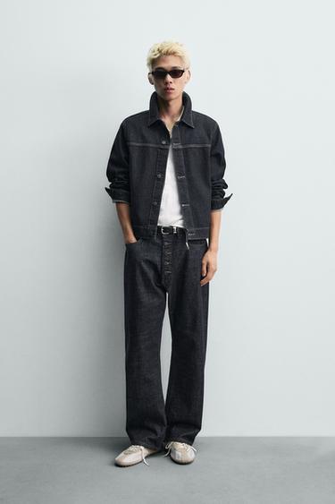 Zara 寬鬆版牛仔外套 - 靛青色 - 圖片 0