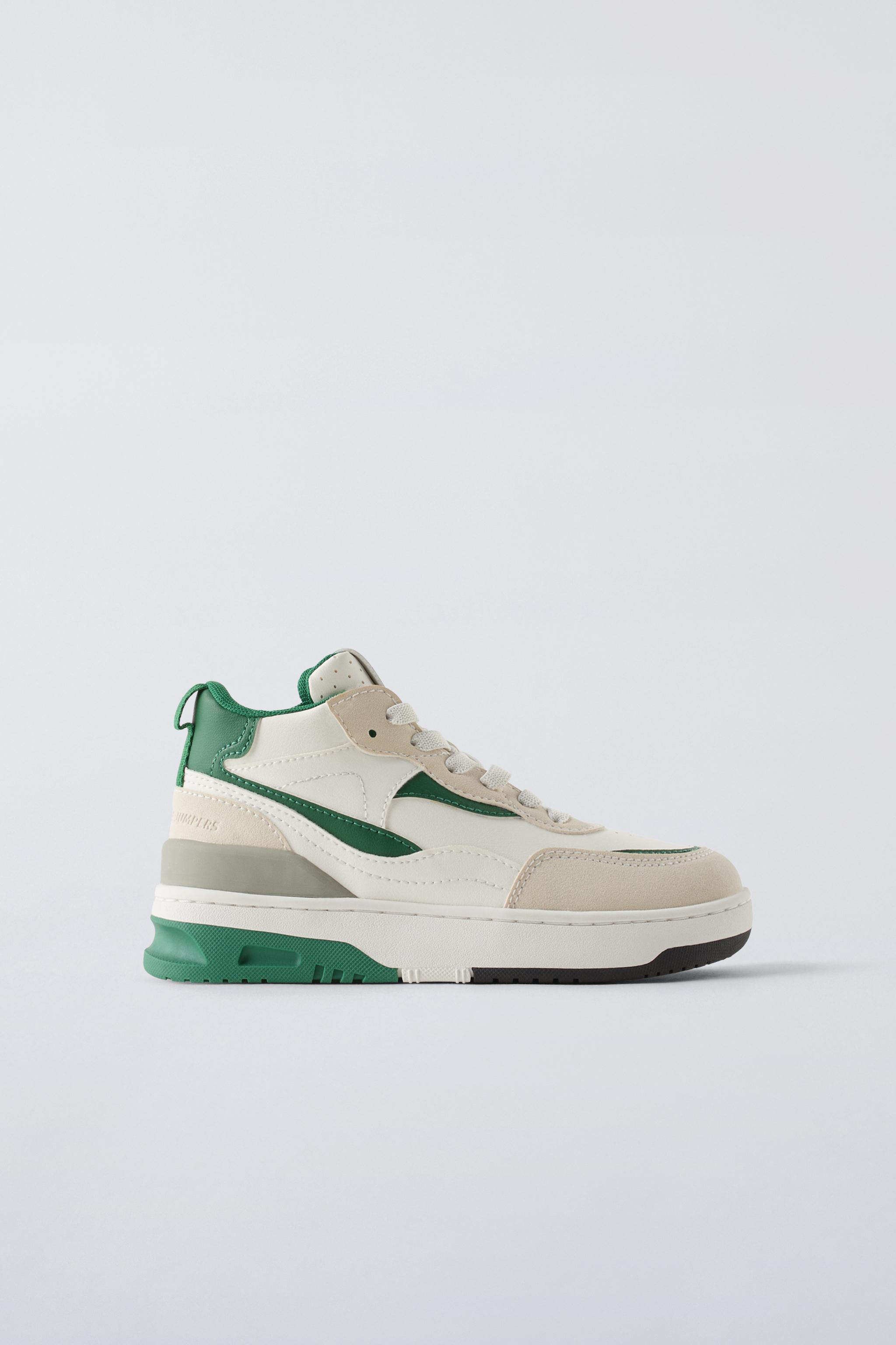 BASKETS MONTANTES A PIECES Vert ZARA Canada