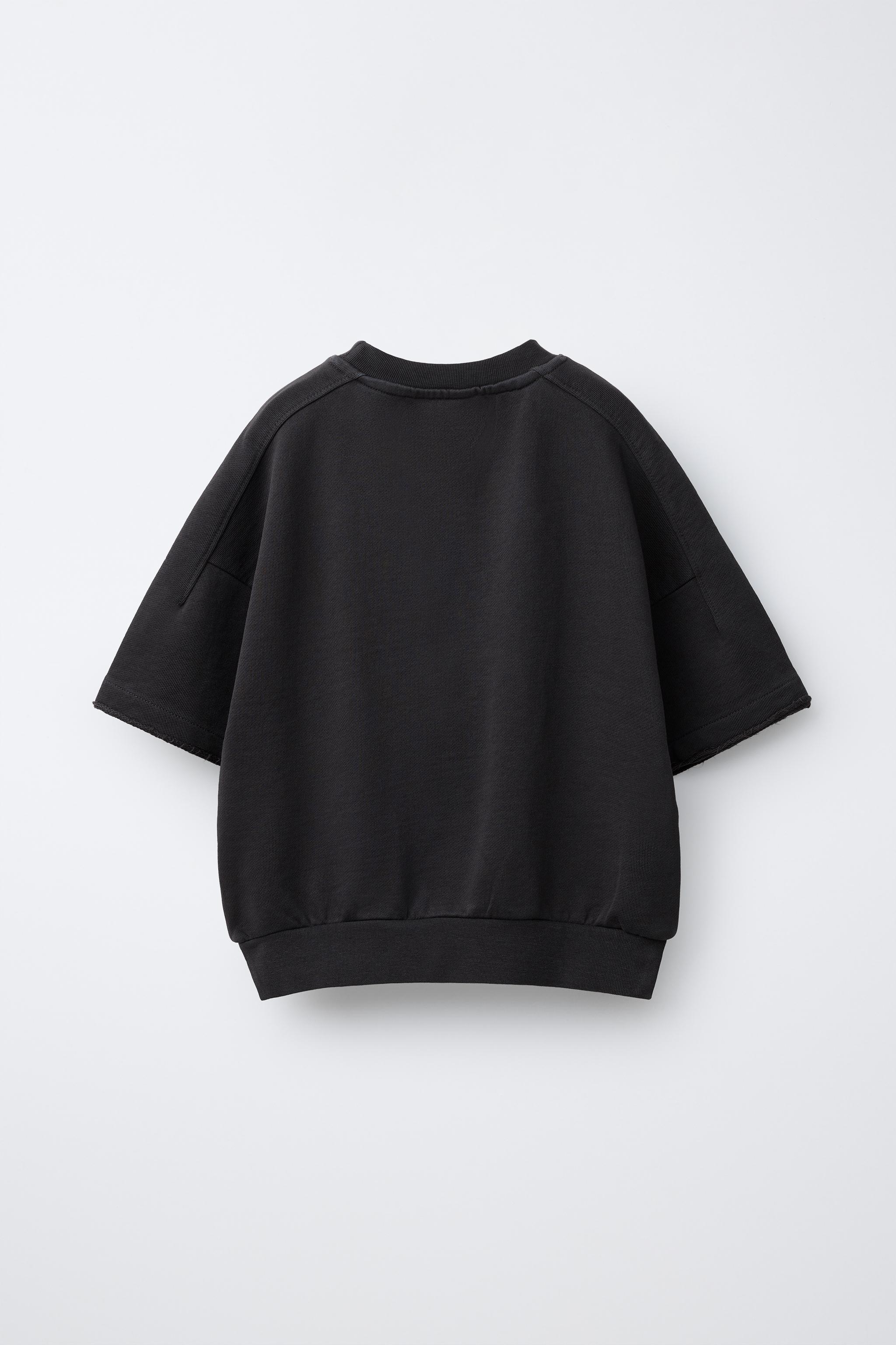 T-SHIRT EN MOLLETON AVEC INSCRIPTION