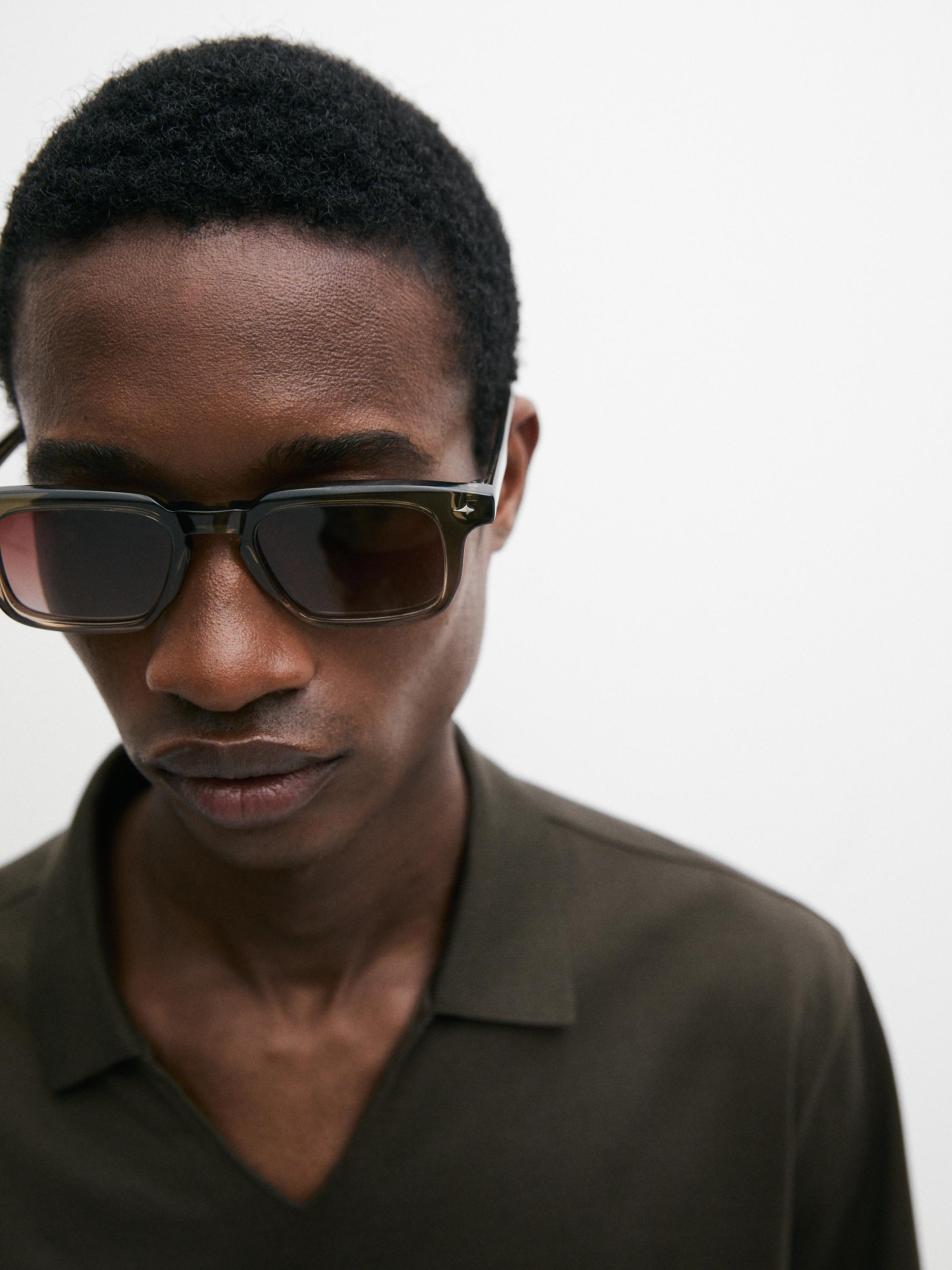 Cotton V-neck polo shirt