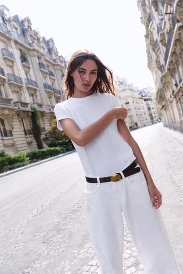 CAMISETA MANGA CORTA - Blanco de Zara