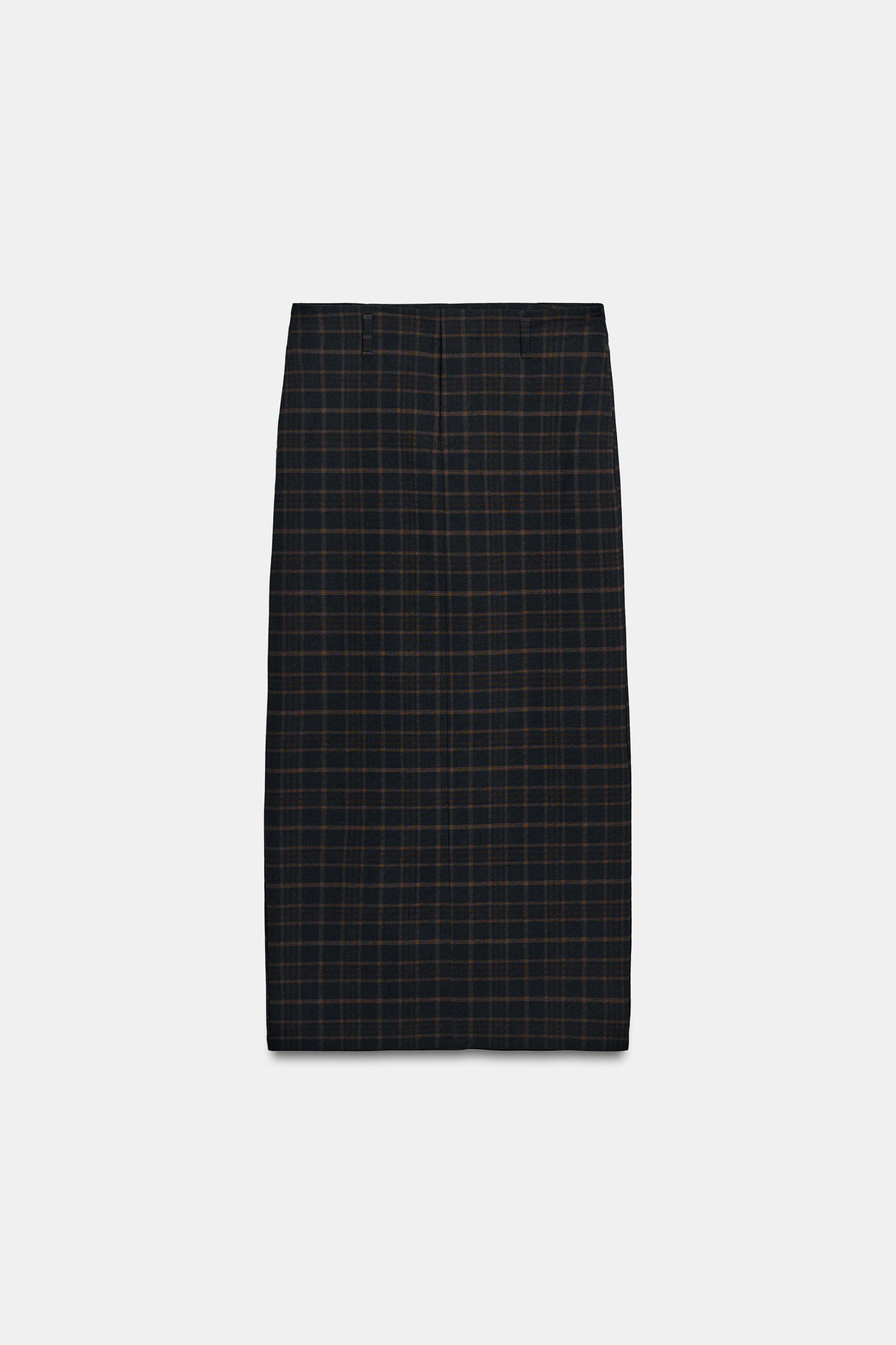JUPE MIDI CARREAUX