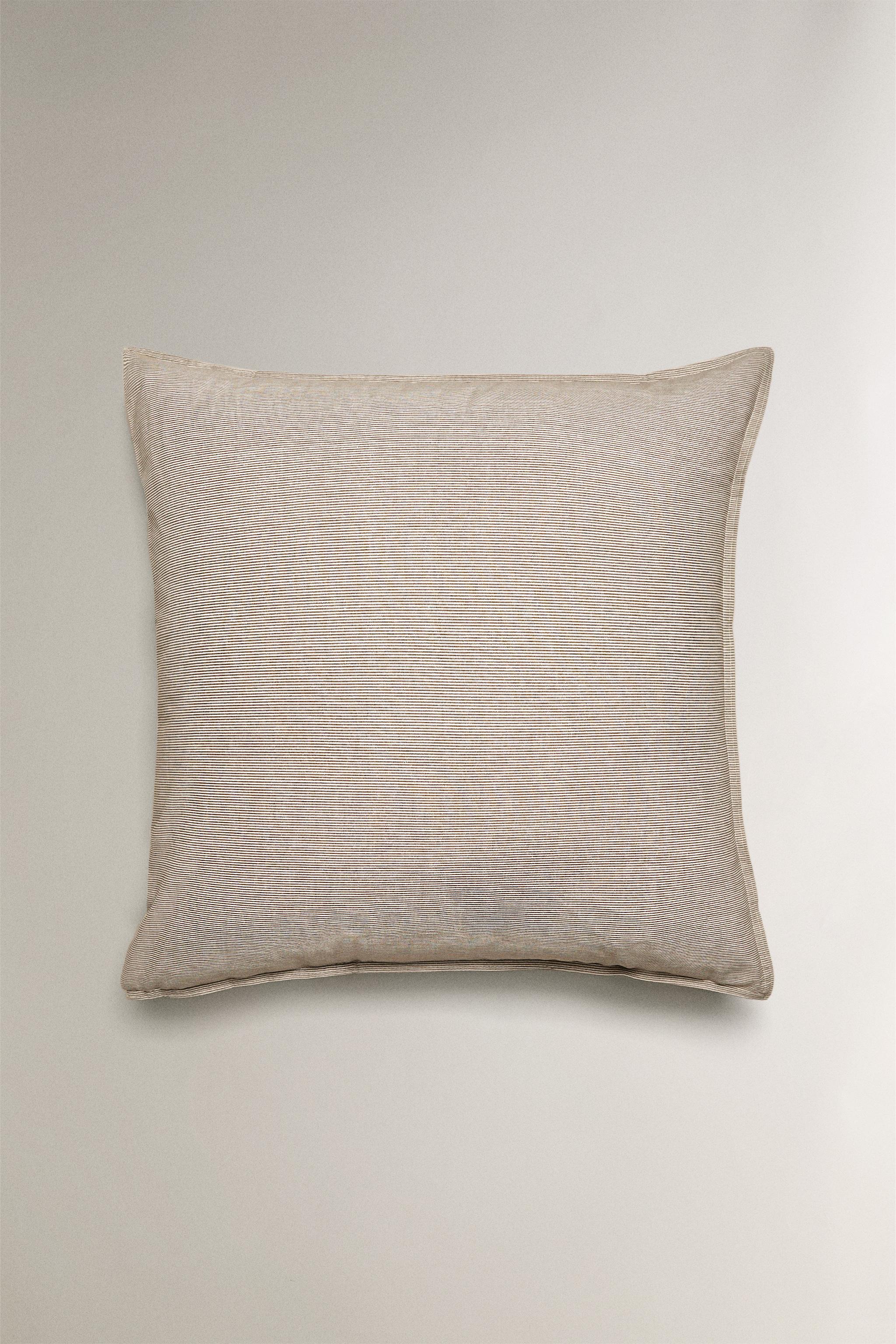 STRIPED PILLOWCASE — Beige