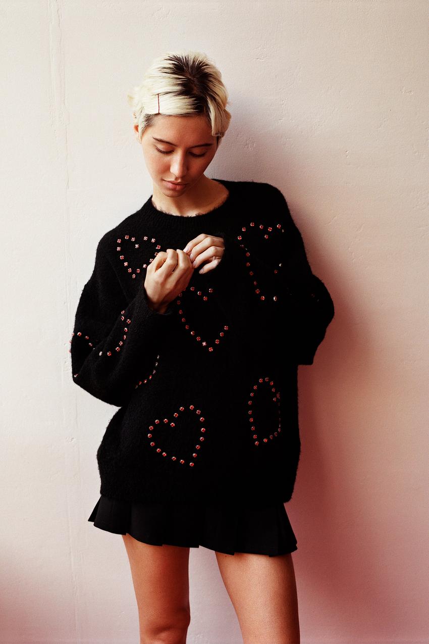 Price Firm} Zara Pointelle Knit Sweater - Gem