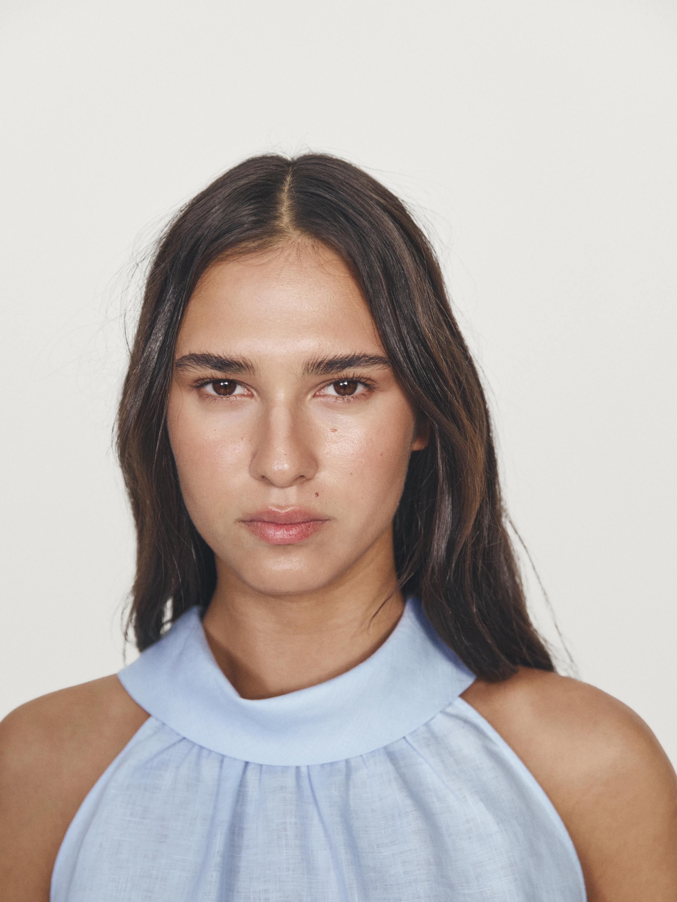 100% linen halterneck top