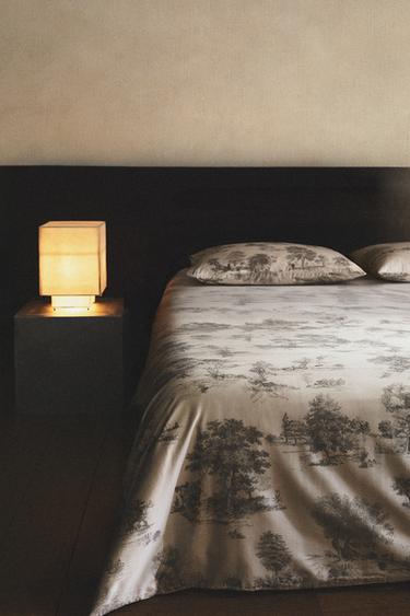 HOUSSE DE COUETTE SATIN TOILE DE JOUY - Gris clair de Zara - Image 5