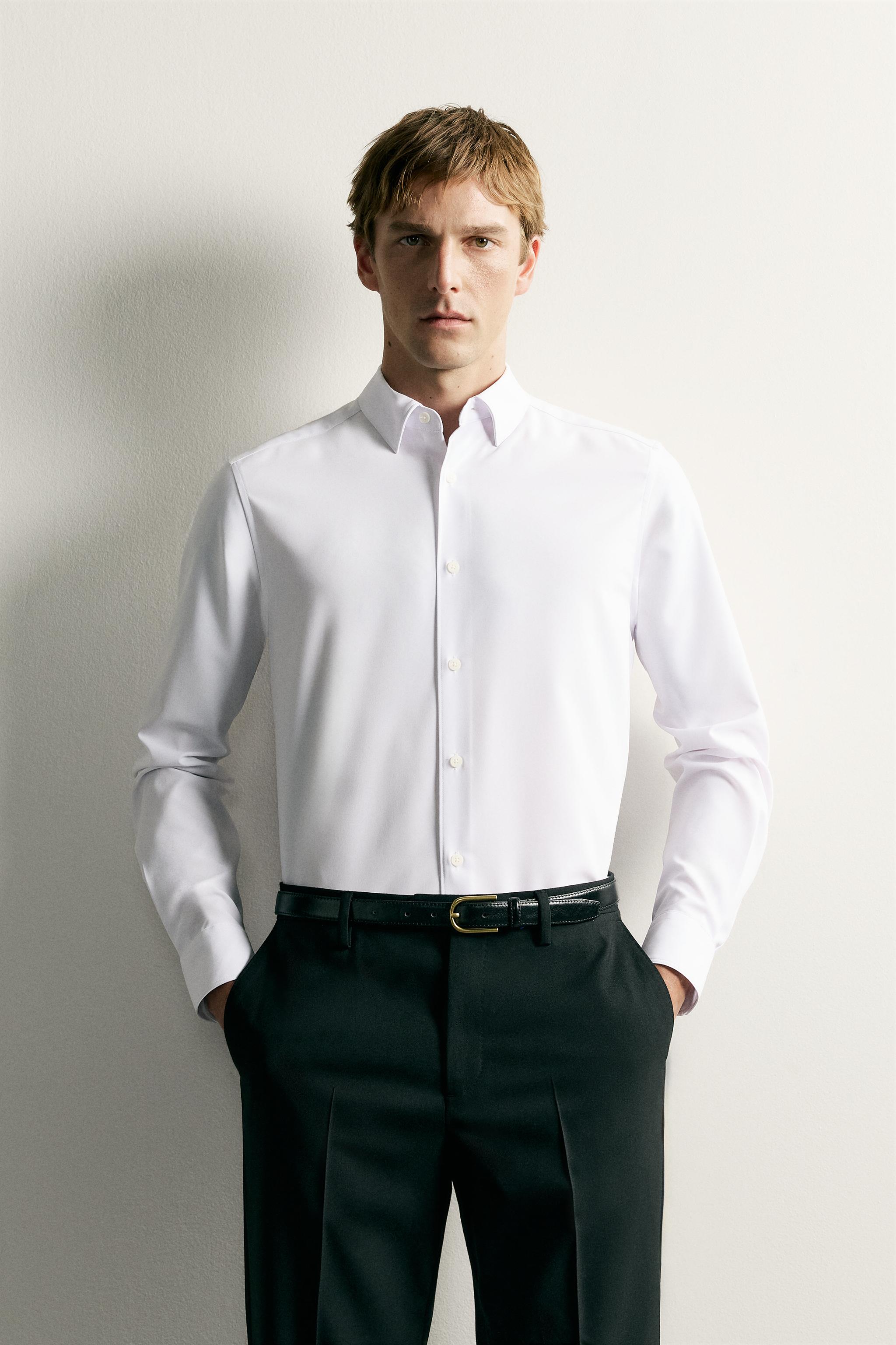 SLIM FIT SHIRT — White (alternate view)