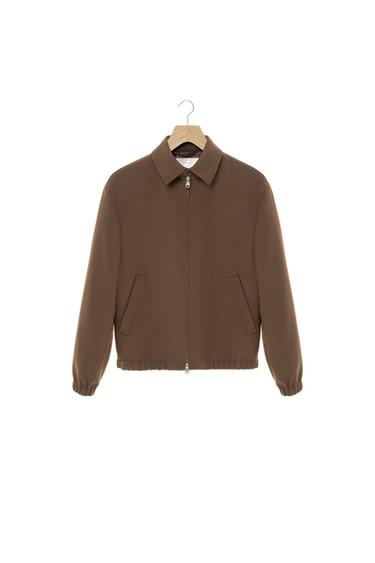 100% WOOL REGULAR FIT JACKET - Brown by Zara