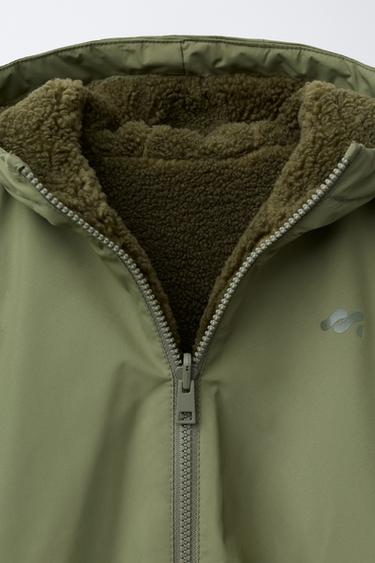 WATER-REPELLENT REVERSIBLE LOGO JACKET - Khaki by Zara - Image 7