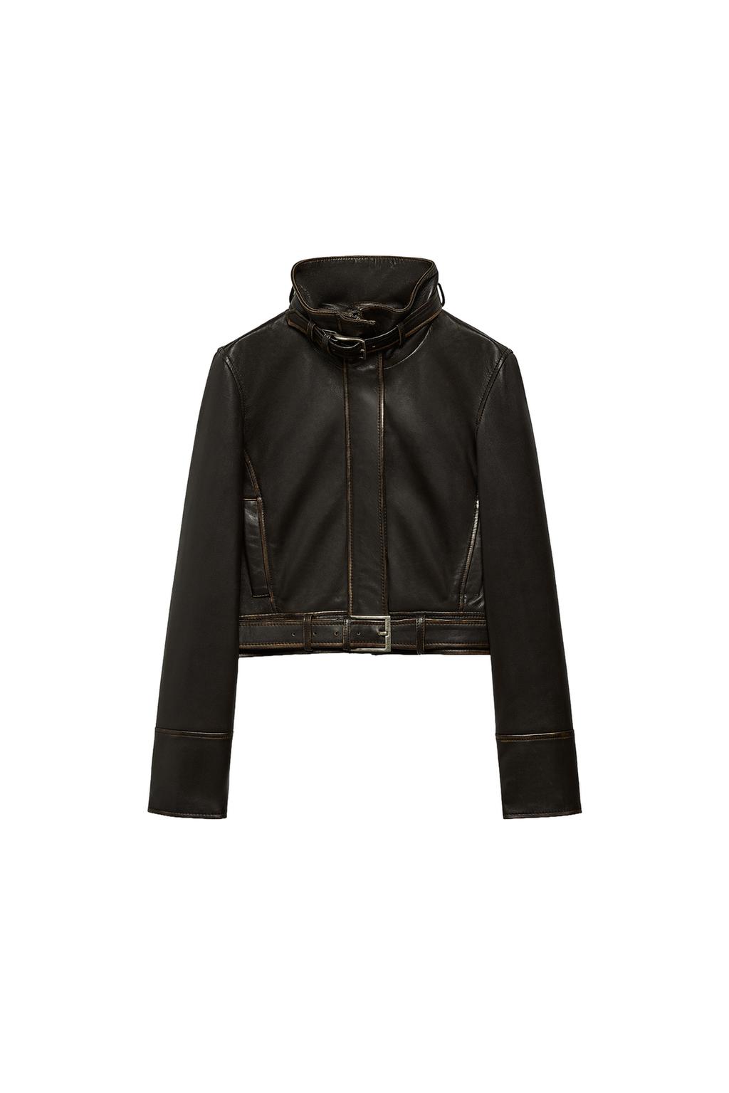 100% DISTRESSED LEATHER JACKET - image 3