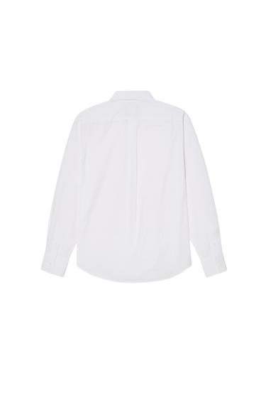 REGULAR FIT COTTON POPLIN SHIRT - White by Zara - Image 2