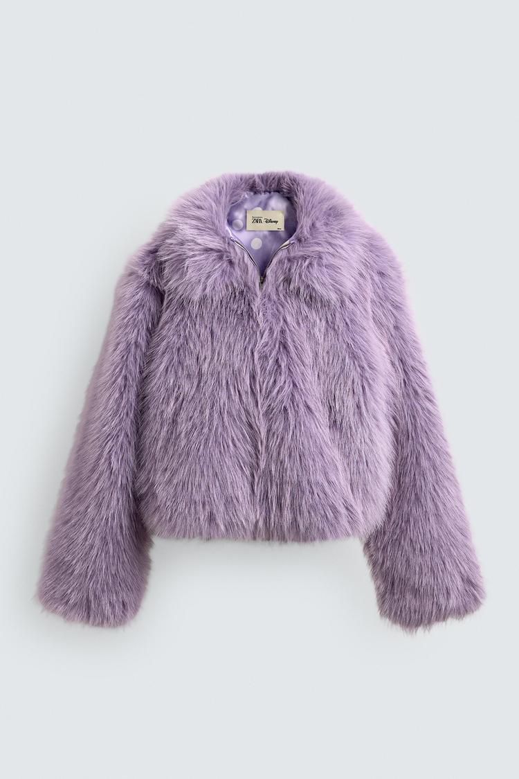 FAUX FUR JACKET HARRY LAMBERT FOR ZARA X DISNEY Mauve ZARA India