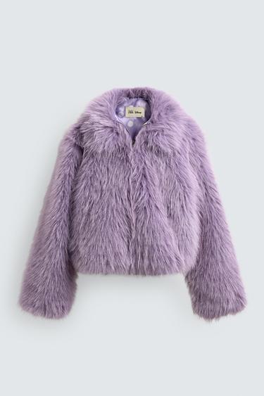 ÁO KHOÁC LÔNG NHÂN TẠO HARRY LAMBERT FOR ZARA X DISNEY - Màu tím cà từ Zara - Hình ảnh 0