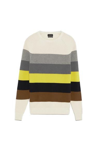COLOURED STRIPE SWEATER