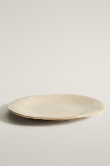 IRREGULAR STONEWARE DESSERT PLATE — Taupe gray 2