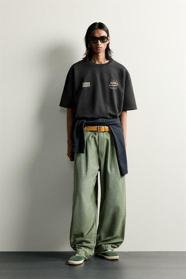 SWEAT DÉLAVÉ À IMPRIMÉS NAUTIQUES - Anthracite foncé de Zara - Image 0