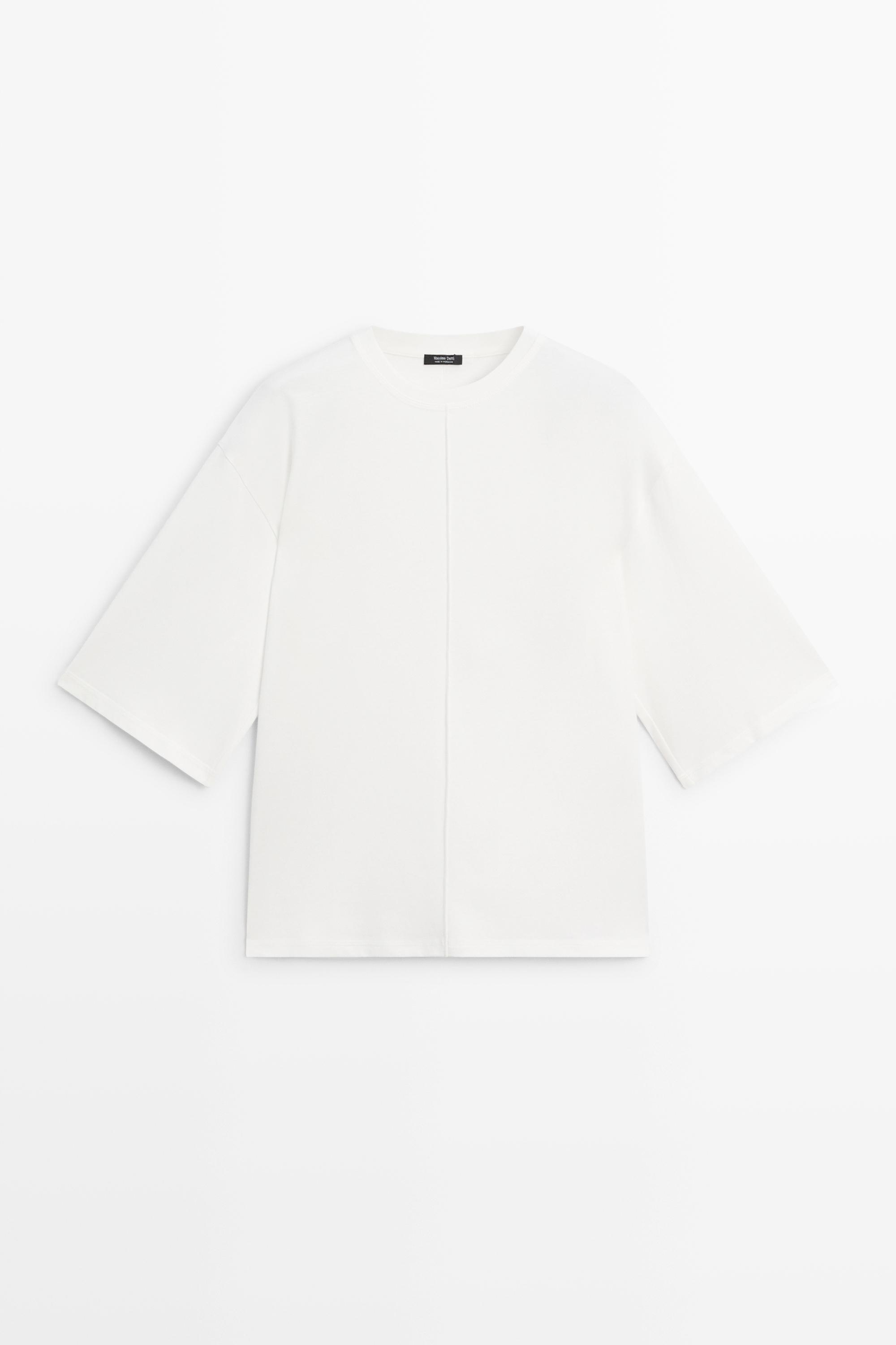100% cotton short sleeve seamed T-shirt