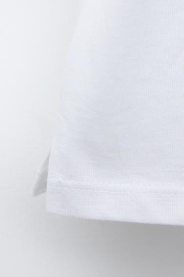 CROCHET HEART POCKET T-SHIRT - White by Zara - Image 3