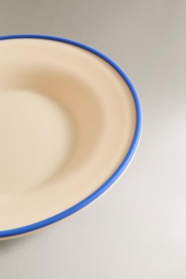 KIDS' CONTRAST SILICONE PLATE - Ecru / Blue by Zara - Image 2