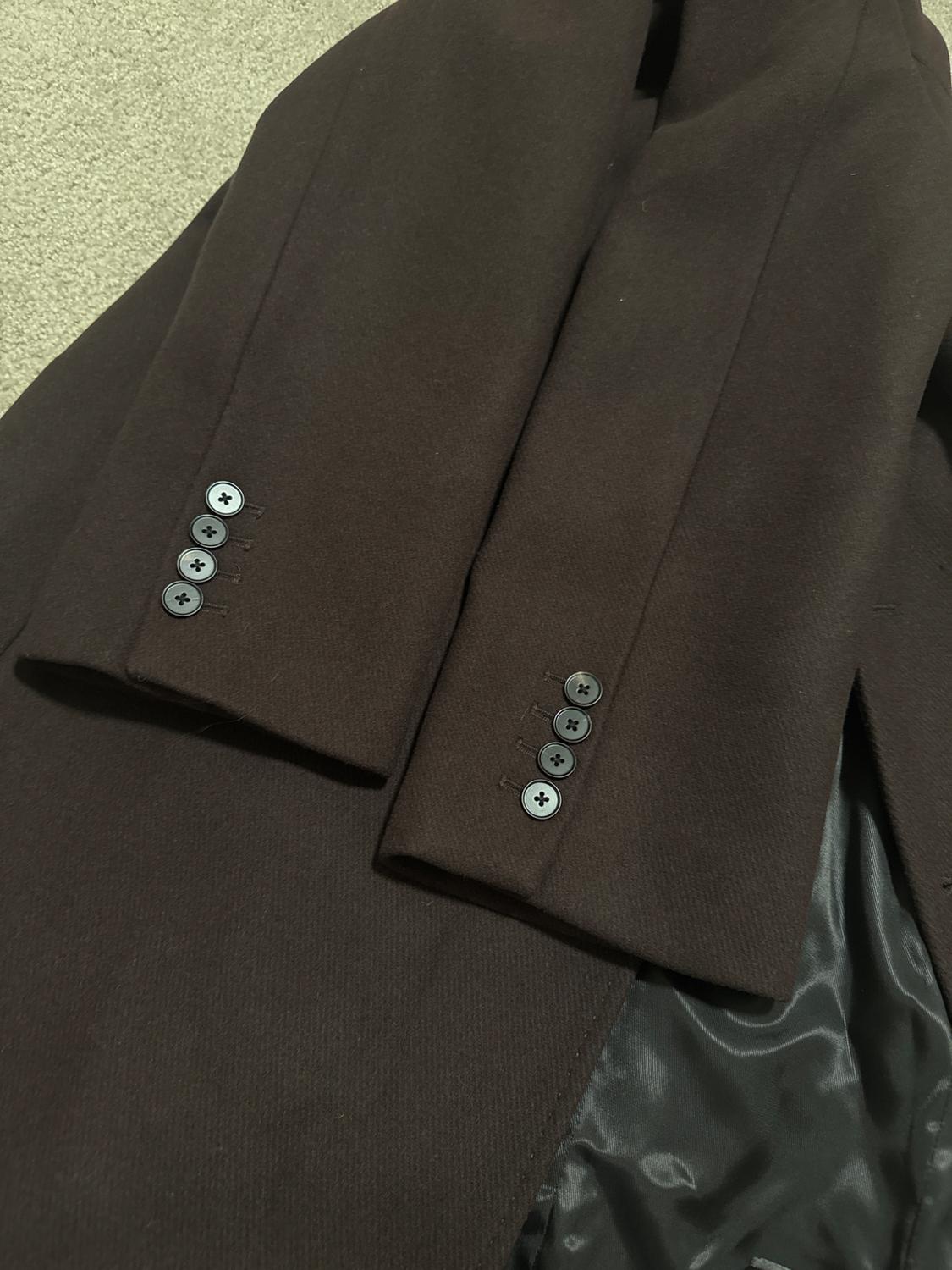 OVERSIZED DOUBLE-BREASTED WOOL COAT ZW COLLECTION - Image 6