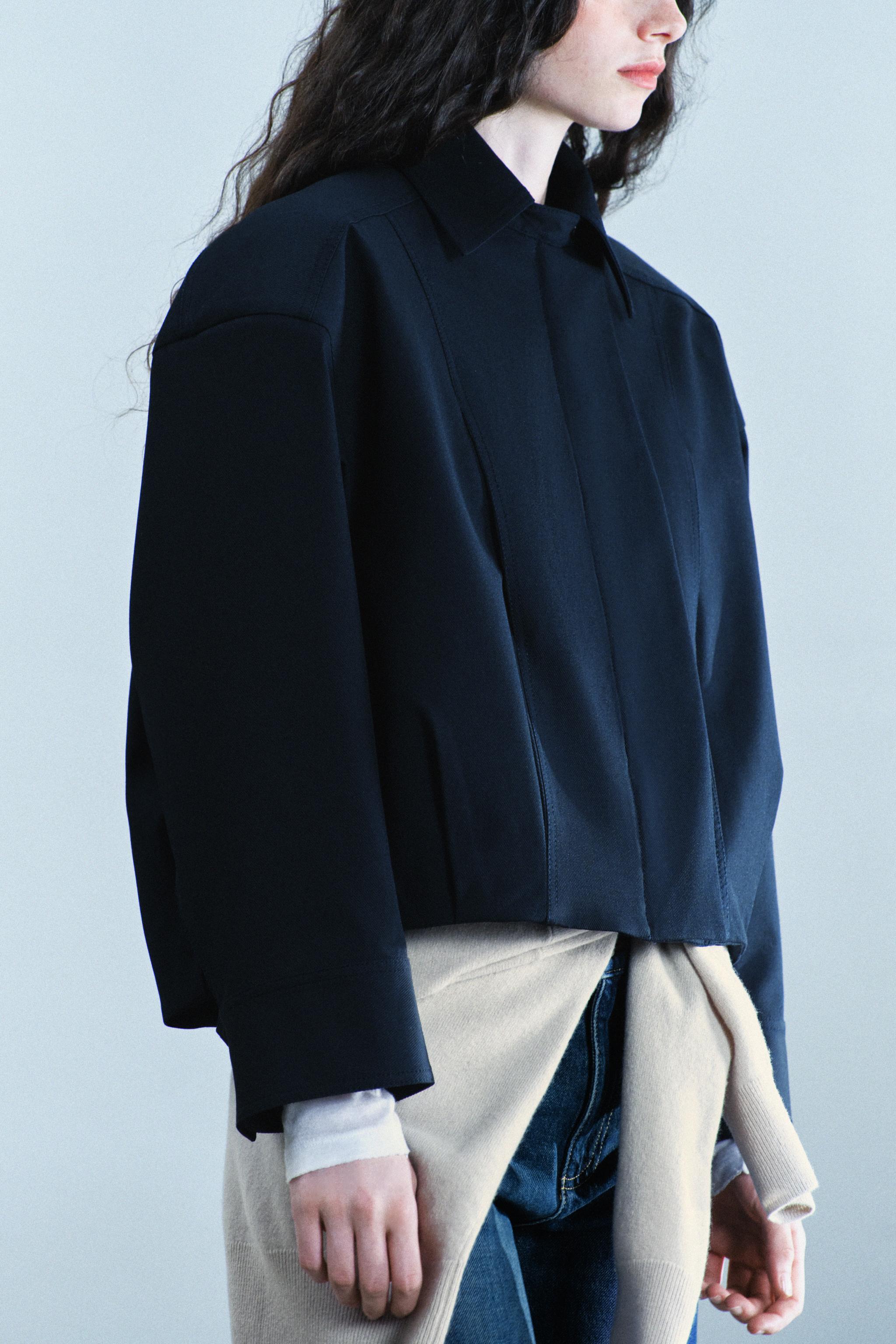 Zara ZW COLLECTION BOMBER CEKET görsel 4