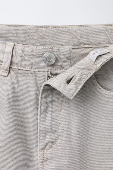 JEAN DROIT À DÉCOUPES - Gris perle de Zara - Image 2