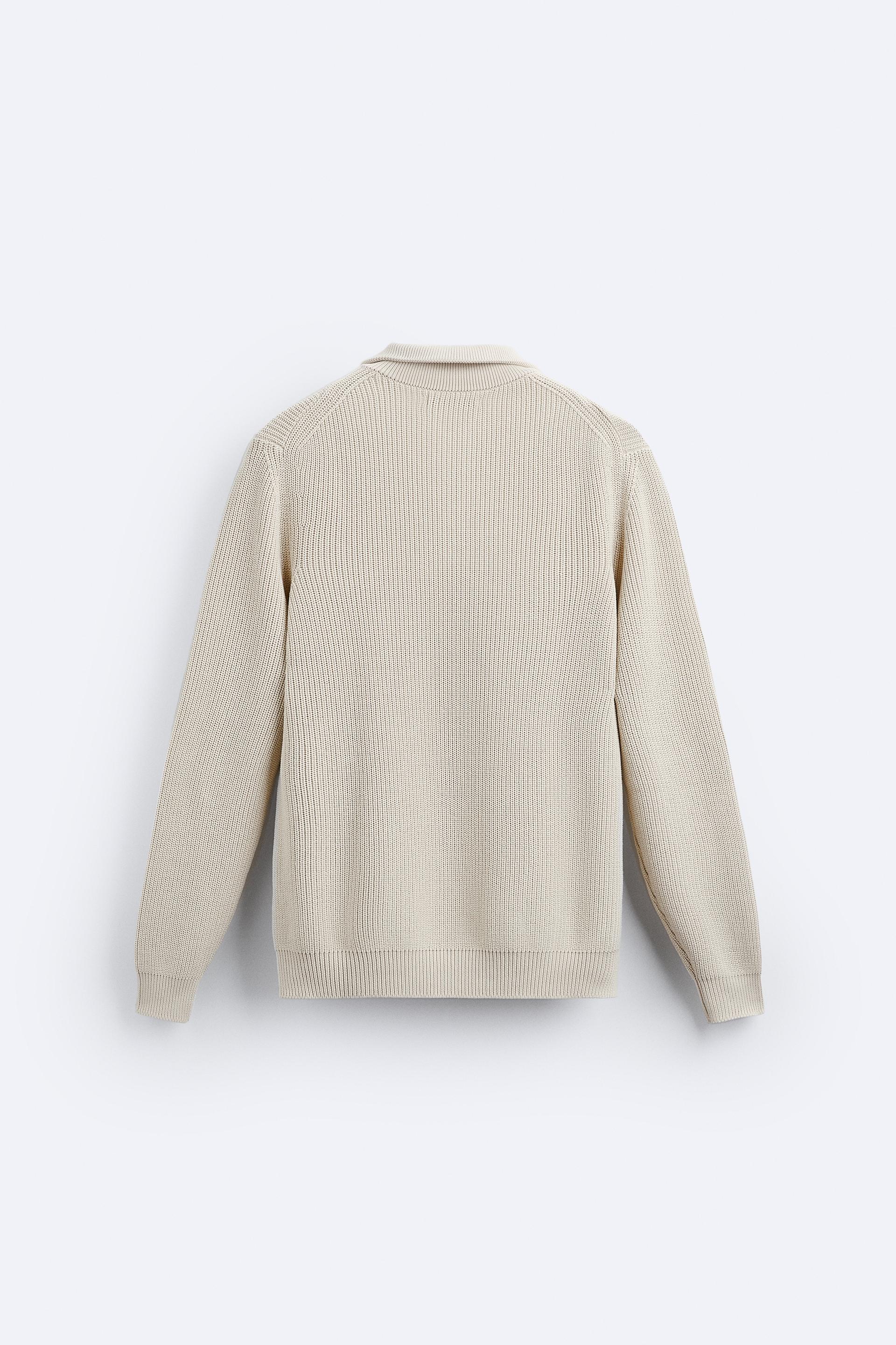 PURL KNIT SWEATER - Navy blue