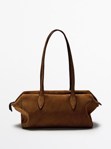 Zara Split suede leather west satchel bag - Leather
