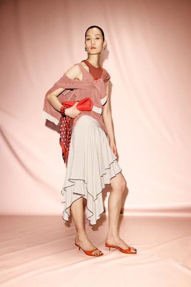 MULE SANDALS WITH HEEL - Orange by Zara