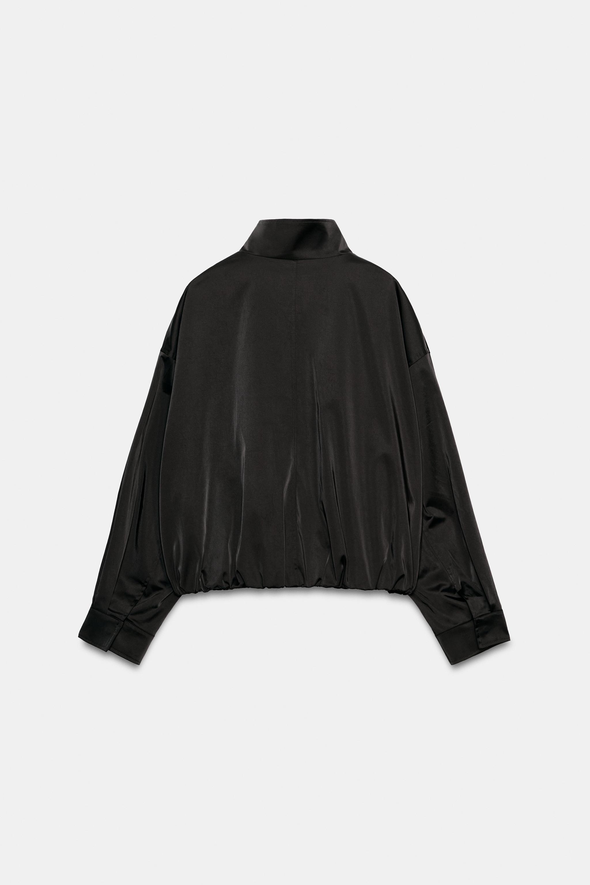 SATIN FINISH POCKET JACKET - Dark aubergine | ZARA South Africa