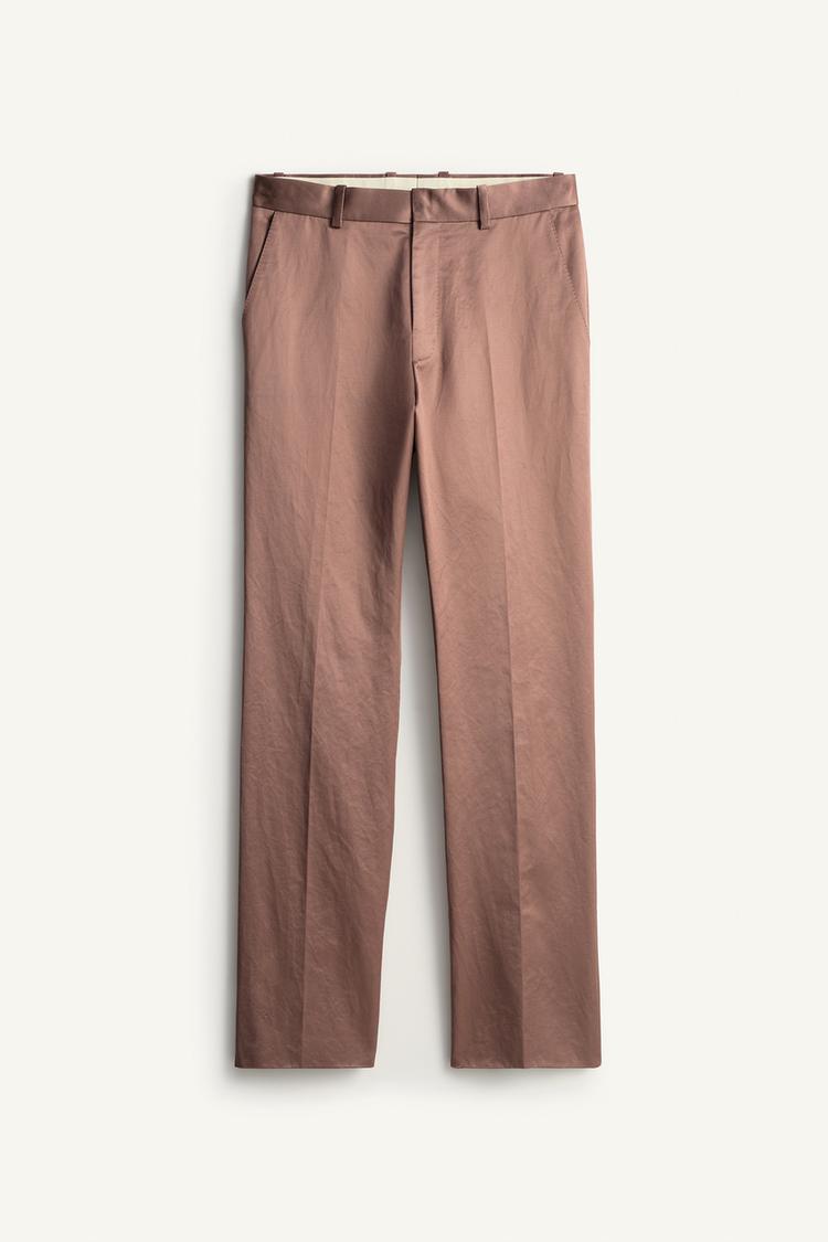 Pantalon satinado straight fit