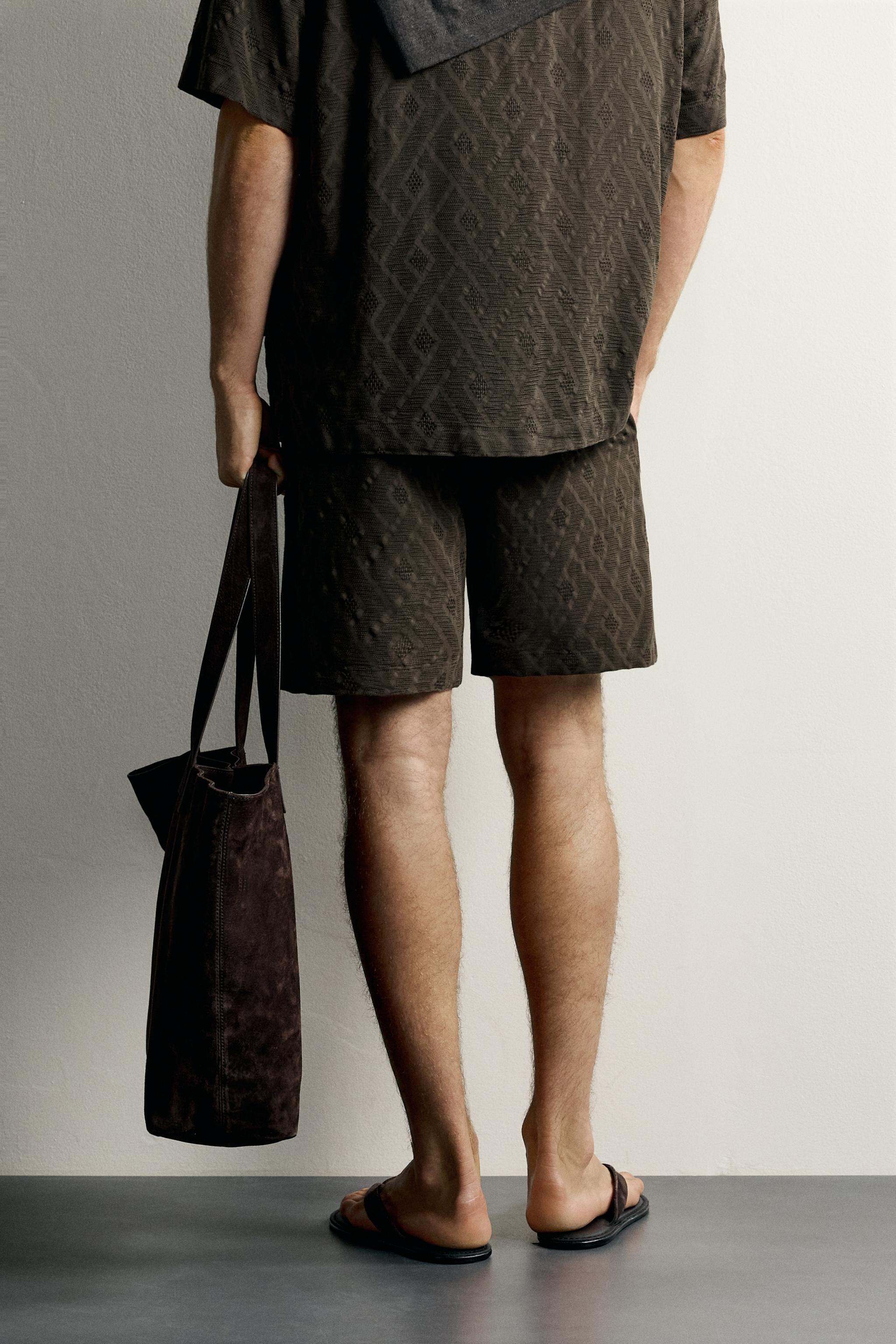 Zara GEOMETRİK JAKARLI BERMUDA görsel 3