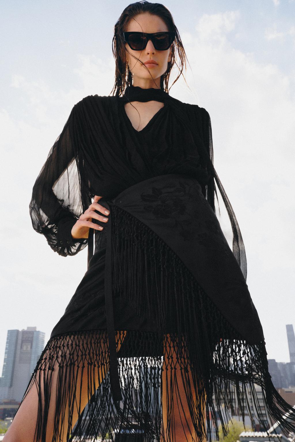 ZW COLLECTION EMBROIDERED FRINGE SKIRT - image 2