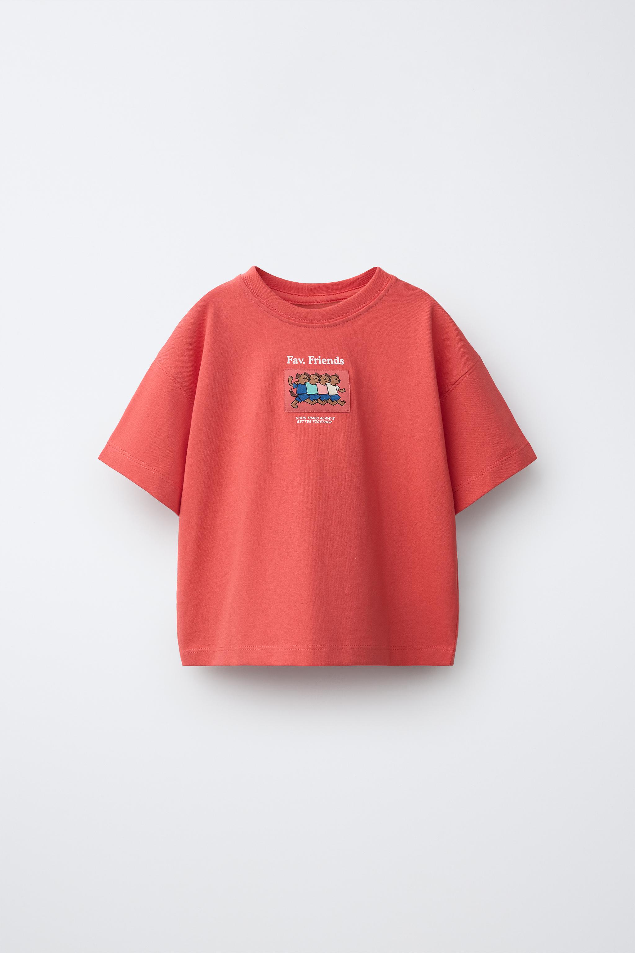 ANIMAL TAG T-SHIRT — Red