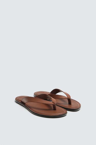 Zara Kahverengi - DERİ SANDALET LIMITED EDITION