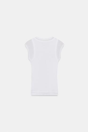 Zara SUPIMA® DOUBLE EFFECT T-SHIRT - White
