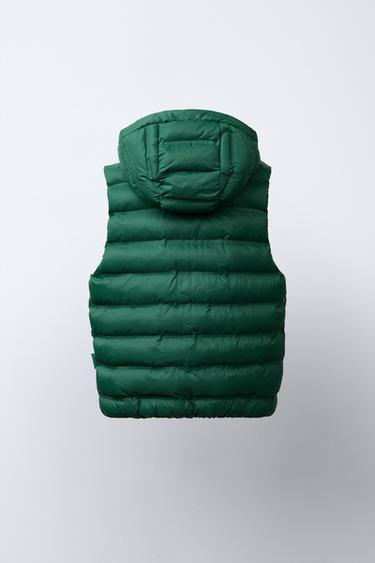 Zara ULTRALIGHT WATER REPELLENT VEST - Green
