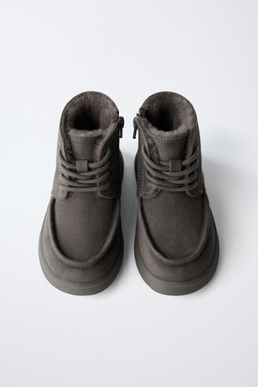 LINED WELTED BOOTS - Grey by Zara - Image 3