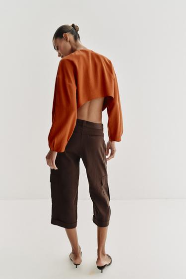 CROPPED TOP WITH BOW - Brick by Zara - Image 6